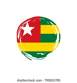 togo flag, vector illustration