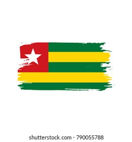 togo flag, vector illustration