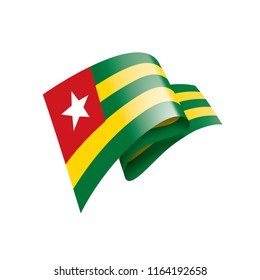 togo flag, vector illustration on a white background.