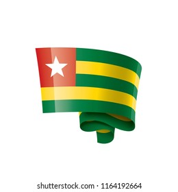 togo flag, vector illustration on a white background.