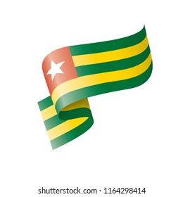 togo flag, vector illustration on a white background.