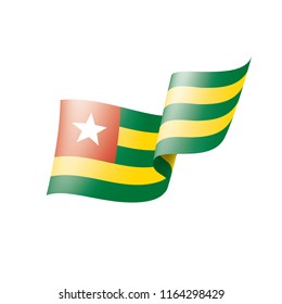togo flag, vector illustration on a white background.