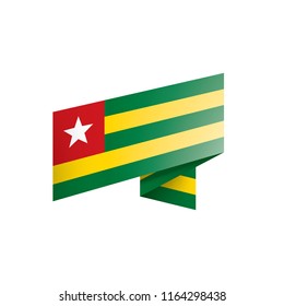 togo flag, vector illustration on a white background.