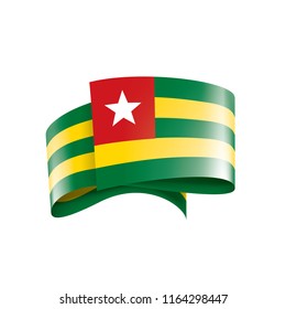 togo flag, vector illustration on a white background.