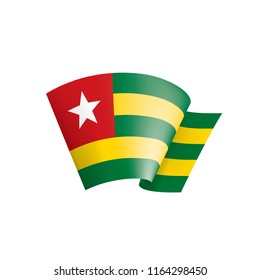togo flag, vector illustration on a white background.