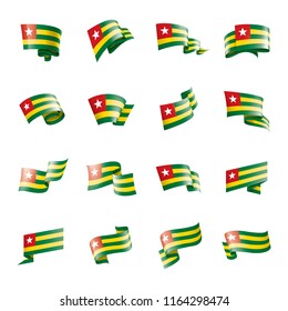 togo flag, vector illustration on a white background.