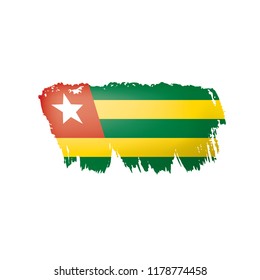 togo flag, vector illustration on a white background