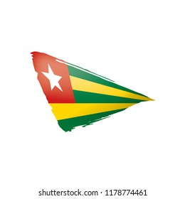 togo flag, vector illustration on a white background