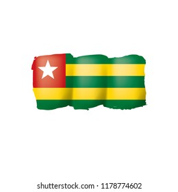 togo flag, vector illustration on a white background