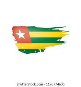togo flag, vector illustration on a white background