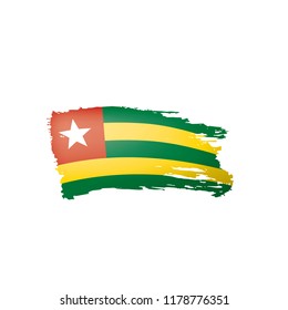 togo flag, vector illustration on a white background