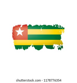 togo flag, vector illustration on a white background
