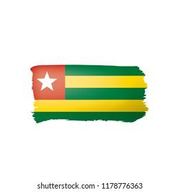 togo flag, vector illustration on a white background