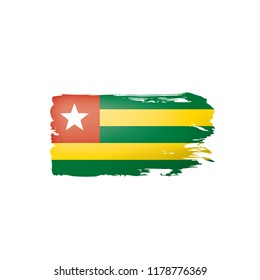 togo flag, vector illustration on a white background