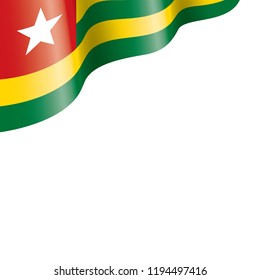 togo flag, vector illustration on a white background.