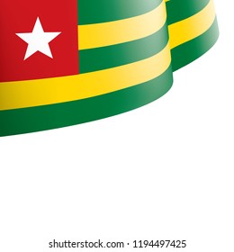 togo flag, vector illustration on a white background.