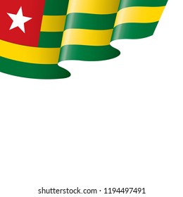 togo flag, vector illustration on a white background.