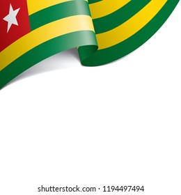 togo flag, vector illustration on a white background.