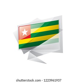 togo flag, vector illustration on a white background.