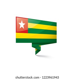 togo flag, vector illustration on a white background.