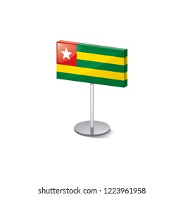 togo flag, vector illustration on a white background.