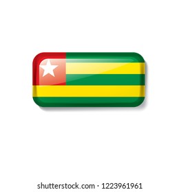 togo flag, vector illustration on a white background.
