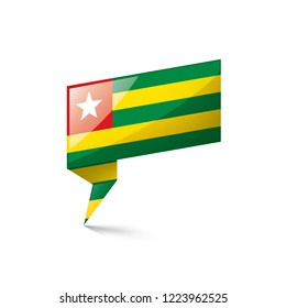 togo flag, vector illustration on a white background.