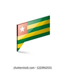 togo flag, vector illustration on a white background.