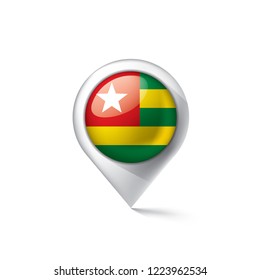 togo flag, vector illustration on a white background.