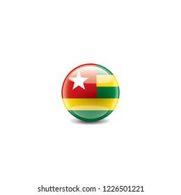 togo flag, vector illustration on a white background.