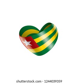 togo flag, vector illustration on a white background.