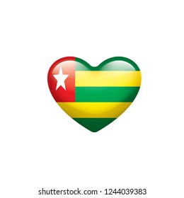 togo flag, vector illustration on a white background.