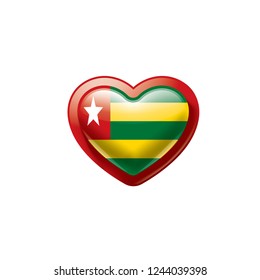 togo flag, vector illustration on a white background.