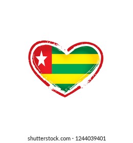 togo flag, vector illustration on a white background.