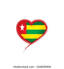 togo flag, vector illustration on a white background.