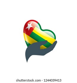 togo flag, vector illustration on a white background.