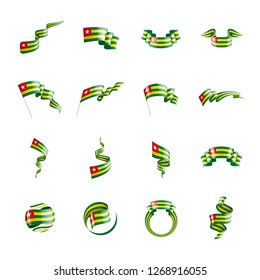 togo flag, vector illustration on a white background.