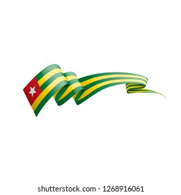 togo flag, vector illustration on a white background.
