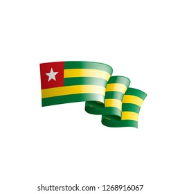 togo flag, vector illustration on a white background.