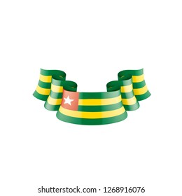 togo flag, vector illustration on a white background.