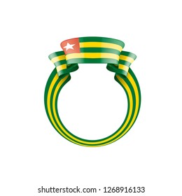 togo flag, vector illustration on a white background.