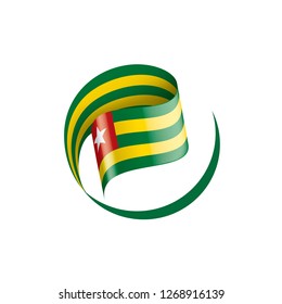 togo flag, vector illustration on a white background.