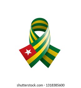 togo flag, vector illustration on a white background.