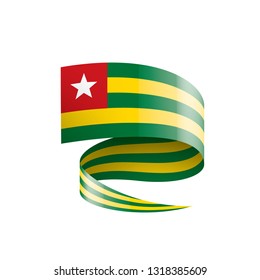 togo flag, vector illustration on a white background.