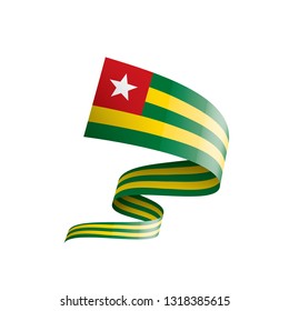 togo flag, vector illustration on a white background.