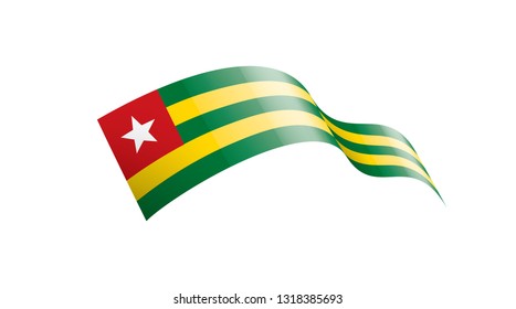 togo flag, vector illustration on a white background.
