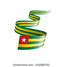 togo flag, vector illustration on a white background.