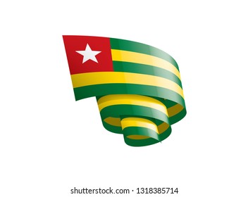 togo flag, vector illustration on a white background.