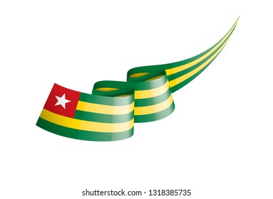 togo flag, vector illustration on a white background.
