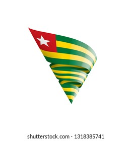 togo flag, vector illustration on a white background.